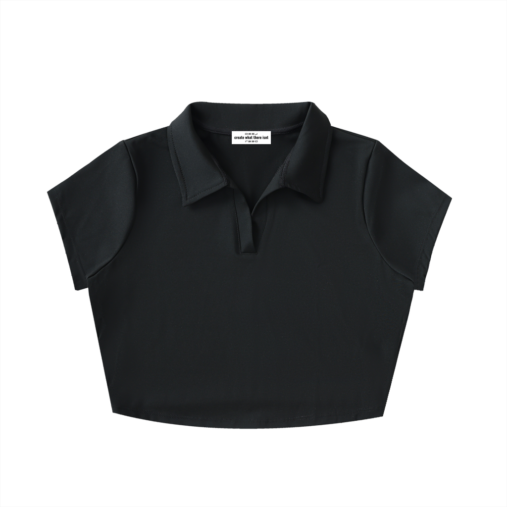 DEEJ's V-Neck Lapel Crop Top