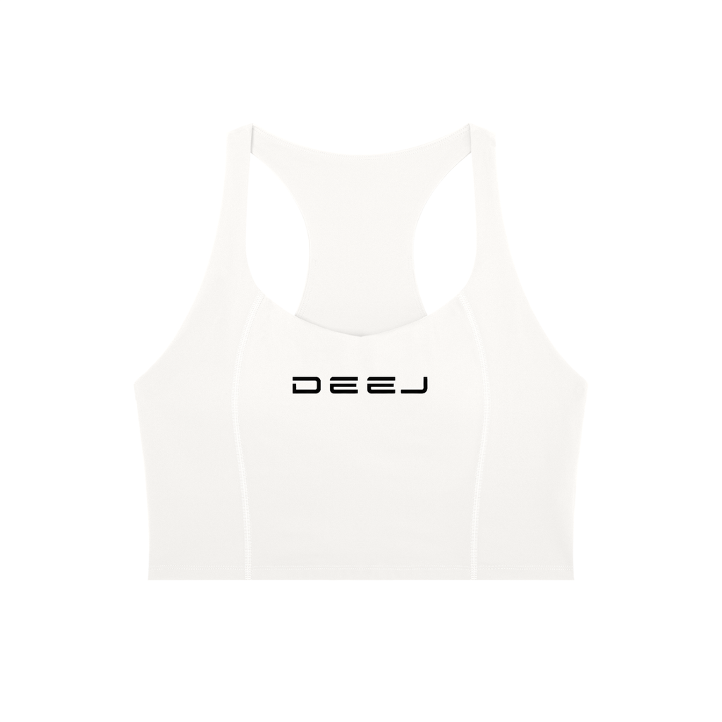 DEEJ's white Yoga Top