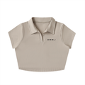 DEEJ's V-Neck Lapel Crop Top