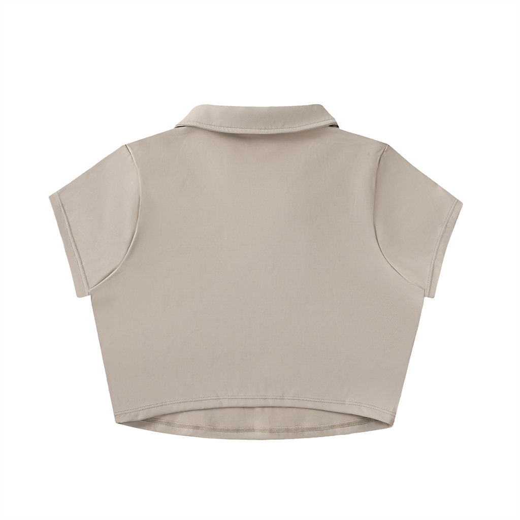 DEEJ's V-Neck Lapel Crop Top
