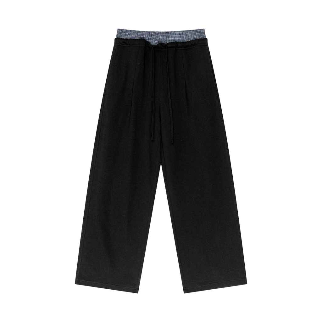 DEEJ's Plaid Contrast Waist Pants