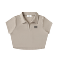 DEEJ's V-Neck Lapel Crop Top